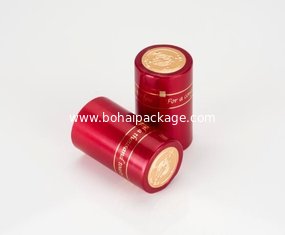 Custom PVC Capsule Heat Shrinker Red Wine Bottle Seals Printing Logo Caps Custom Aluminum foil champagne bottle capsules