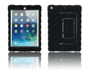 Plastic cases for iPad,Ipad Air Antiskid tread,with support,PC+TPU,colors,anti-shock,two-in-one