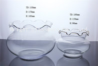Custom flower edge design glass fish tank wholesale, glass fish jar
