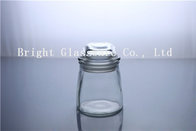Clear different size glass candle jar
