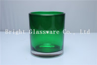 Green Press Glass Candle Holder