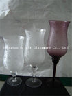 Romantic Hurricane glass for wedding decoration, glass goblet