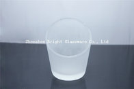 clear frosted glass candle cup, candle holder wholesale