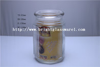 glass sugar jar, glass bottle, glass candy jar with lid