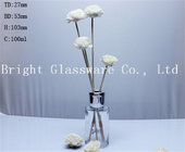 high quality 100ml perfume glass bottle with knob lid
