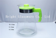 Fashion clear glass water bottle, glass tea pot with handle in home