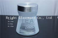 special shape machine pressed glass storage jar for sale