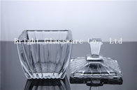 high white glass square fruit plate, glass candy container with lid