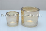 hot-selling thickness wall glass votive candle holder, spray color candle holder