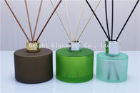 green empty aroma reed diffuser bottle with silver lid and reed sticks sale