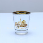 custom plated color glass candle holder with laser logo for decoration
