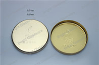 electroplating gold metal lids with customized brand  logo for candle holder