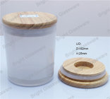 best design glass candle holder with wooden lid for wedding decorative