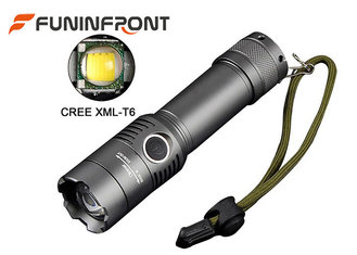 China Adjustable CREE T6 LED Torch Water Resistant for Outdoor Camp, Cycling, Hunting supplier