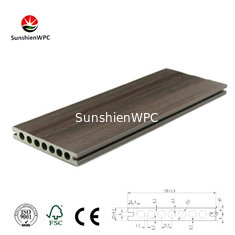 Sunshien WPC engineered flooring with co-extrusion technology decking 150H22 wood grain