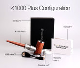huge vapor e pipe K1000 plus kit e pipe 4.0ml kamry k1000 plus kit, 1000mah battery, Walnut color on stock
