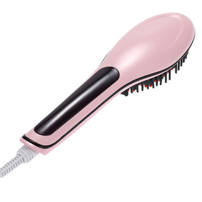 LCD Pink Hair Straighteners Brush-Hair Style Tools