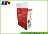 Free Standing Cardboard Floor Display Stands , Shiny Printing Cardboard Pop Up Display For Kids Backpack FL171