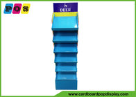 POS Retail Six Shelf Corrugated Cardboard Displays , Fully Printing Retail Display Stands For Drawing Pens FL180