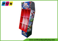 Retail Stores Cardboard Display Stands With 9 Pockets And Base Stand For Toys Promotion POC032