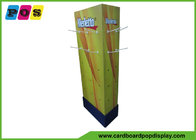 Quadra Sides POP Cardboard Product Display Stands Merchandising Pegable Rack HD013