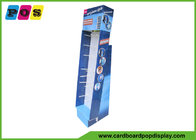 CMYK Full Color Printing Cardboard Hook Display , Retail Corrugated Floor Displays For Stationery HD017