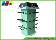Four Sides Rotated Cardboard Counter Display , Black Pegs Retail Counter Displays CDU026