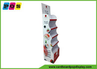 5 Shelves Corrugated Cardboard Advertising Display Stands For Food FL063