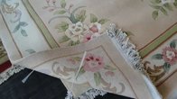 100% Hand knotted pink colour chinese aubusson wool rugs carpets