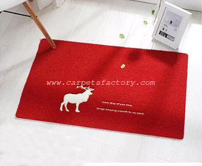 China New High Quality Machine Made Door Mat Custom Eco-Friendly Floor Mat With  PVC Backing supplier