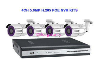 China 4CH 5.0MP H.265 POE NVR KITS With Waterproof Bullet IP IR Camera supplier