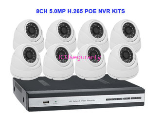 China 8CH 5.0MP H.265 POE NVR KITS With Dome IP IR Camera supplier
