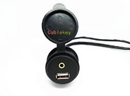 2m Car Dashboard Flush Mount USB and 2RCA Extension Car Radio cable
