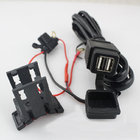 12V Motorcycle dual USB Charger Cable For iPad Phone Power System