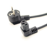 European Male to IEC 320 C13 Down Angle Power cord 1Meter