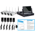 Newest hot sale 4CH 720P Wireless NVR Kits including 4pcs wireless IP Cameras,one 4CH Wire