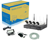 High quality 4CH Wireless NVR kit with 4pcs1.3MP Wifi IP Camera,Automatic Connection with IP, save installation cost
