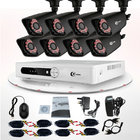 China High Resolution Indoor Bullet 720P 1.0MP Camera DVR 8 Channel CCTV Camera Kit distributor