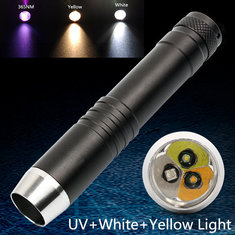 China 395NM 365NM UV LED Flashlight for Detecting Money,Jade,Gemstons,Yellow Light CREE Q5 Handheld LED Penlight supplier