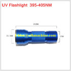 Black/Blue Color Aluminum 395NM Blacklight 21 LED Ultraviolet Flashlight Lamp Torch