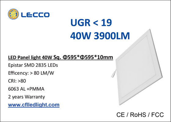 China 40W Flat Panel Led Ceiling Light , Suspended Ceiling Led Panel Light IP20 supplier