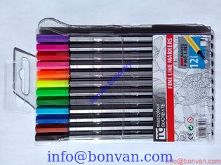 China 24 colors fineliner 0.4mm marco pen multi color pen,water color pen wholesale supplier