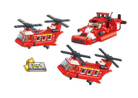 China 3 In 1 Transformer Fire Engine Building Blocks For Toddlers And Preschoolers supplier