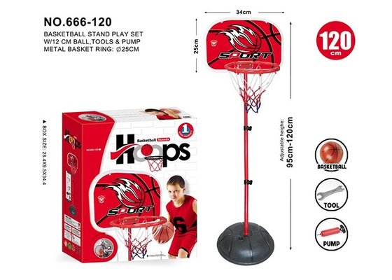 China 47 &quot; Kids Adjustable Basketball Hoop With Ball Pump Tool For Sporting Game supplier
