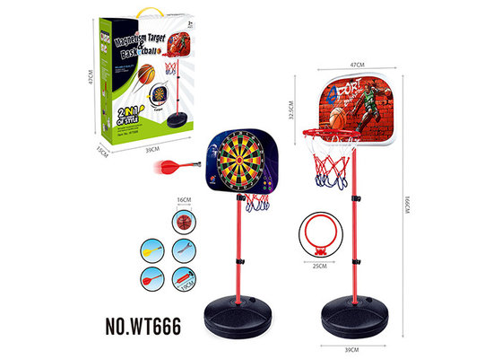China Portable 2 In 1 Magnetic Dart And Little Tikes Adjustable Basketball Hoop supplier