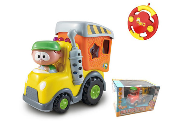 China Toddler Plastic RC Cartoon Block Cars Infant Baby Toys 18 Months Radio Control supplier