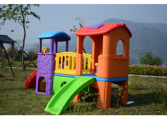 China Environmental Plastic Slide Swing Playhouse Set Outdoor Toys For Kids Age 6 Years supplier