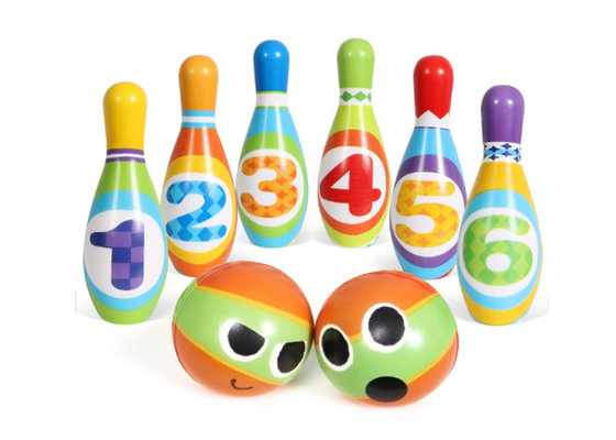 China 7 &quot; Soft Foam Bowling Play Set For Kids Age 2  W / 10 Pins 2 Balls Multi Color supplier