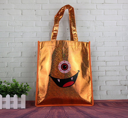 China Printing Waterproof Shopping Gift Clothing Bag,Shine Golden Coating Non Woven Shopping Bag supplier