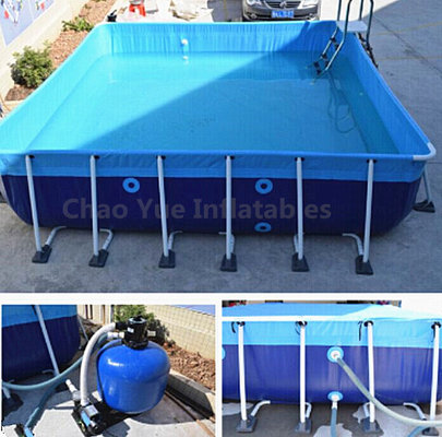 Outdoor Metal Frame Swimming Above Ground Pool with filter